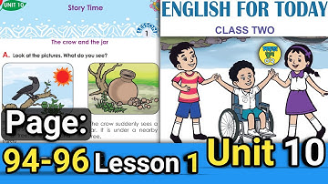 Class 2 English Page 94-96 Unit 10 Lesson 1 New Book 2024 SohojSchool02