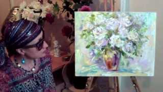 Картина маслом "Белые Розы" Картина маслом "Белые Розы"