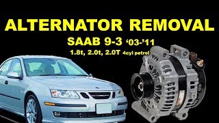 SAAB 9-3 ALTERNATOR Replacement ~ SAAB 9-3 Alternator Location