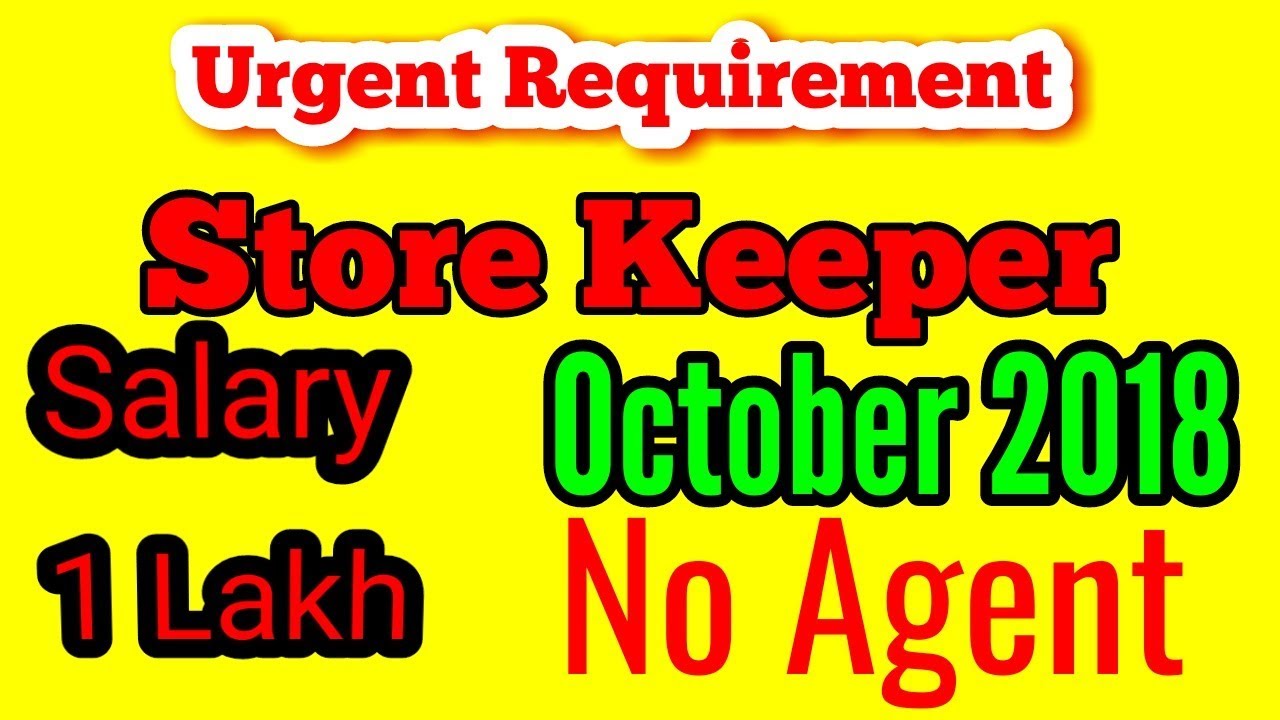 Store Keeper required in UAE Khaleej times Jobs YouTube