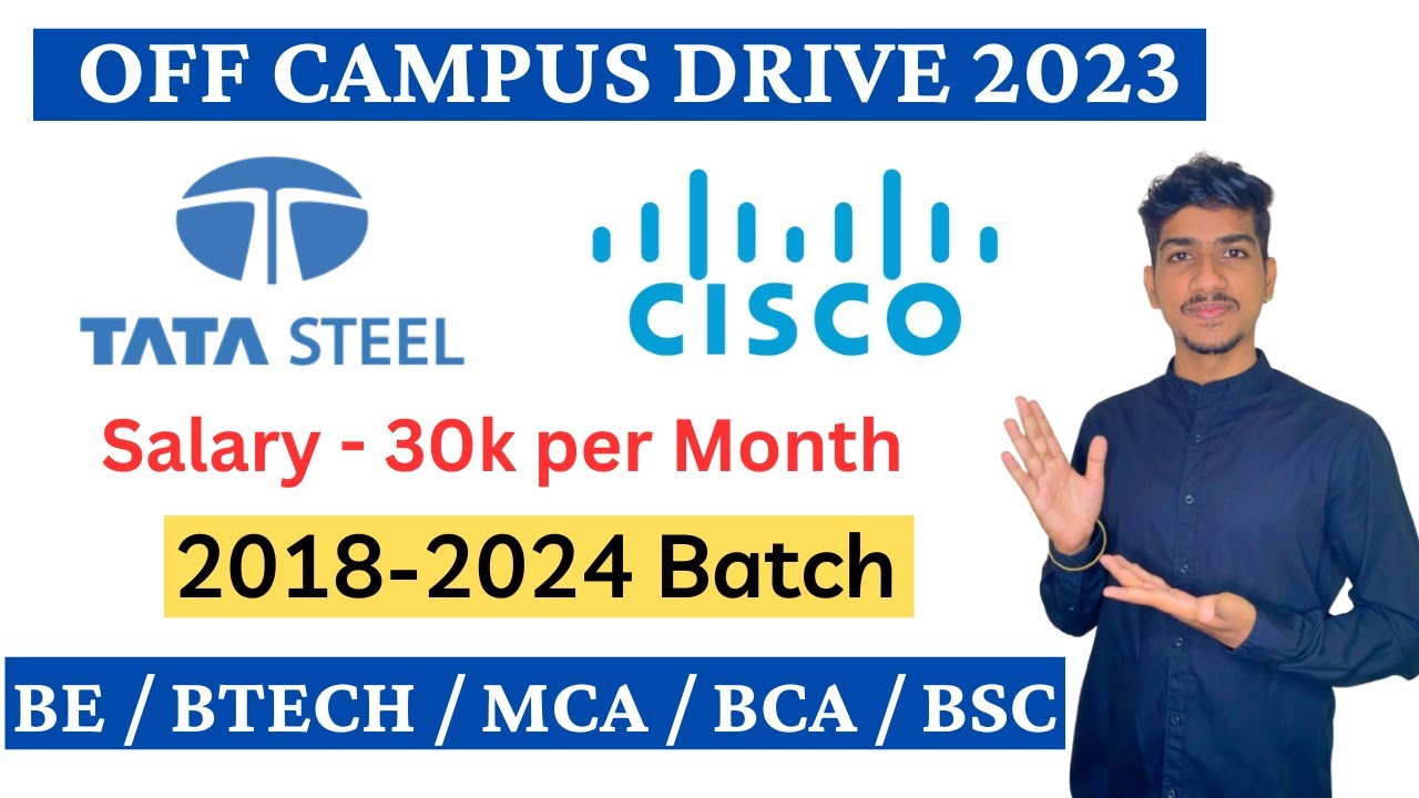 Tata Steel Recruitment 2023  CISCO Tata Steel Off Campus Drive