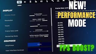 Famous Legacy vs NEW Performance Mode in Fortnite - Real FPS Difference? Profile