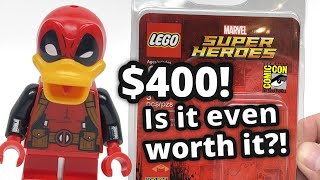RARE LEGO Deadpool Duck review! My first COMIC CON Marvel minifigure!