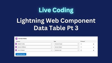 Salesforce LWC Development: Coding a Lightning Web Component Data Table Live! Pt 3
