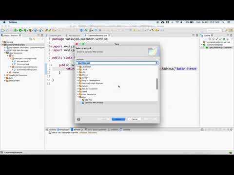 Create simple webservice with Eclipse wizard