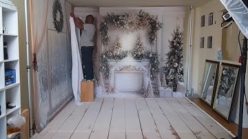 🎄 ✨ Backdrop Setup: Behind the Scenes! ✨
