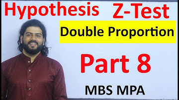 Hypothesis Z Test Part 7 Double Proportion test MBS First Semester Statistics TU Solution in Nepali