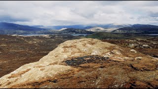 Knockan Crag National Nature Reserve in Scotland. 4K Cinematic Drone footage. DJI Mavic Air 2