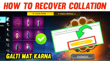 Collection Wapas Aa Gaya ! Melting Vault Item Return Form Fill Kaise Kre ! Item Exchange Free Fire