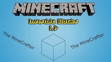 How To Make An Invisible Block - Minecraft 1.8 Version