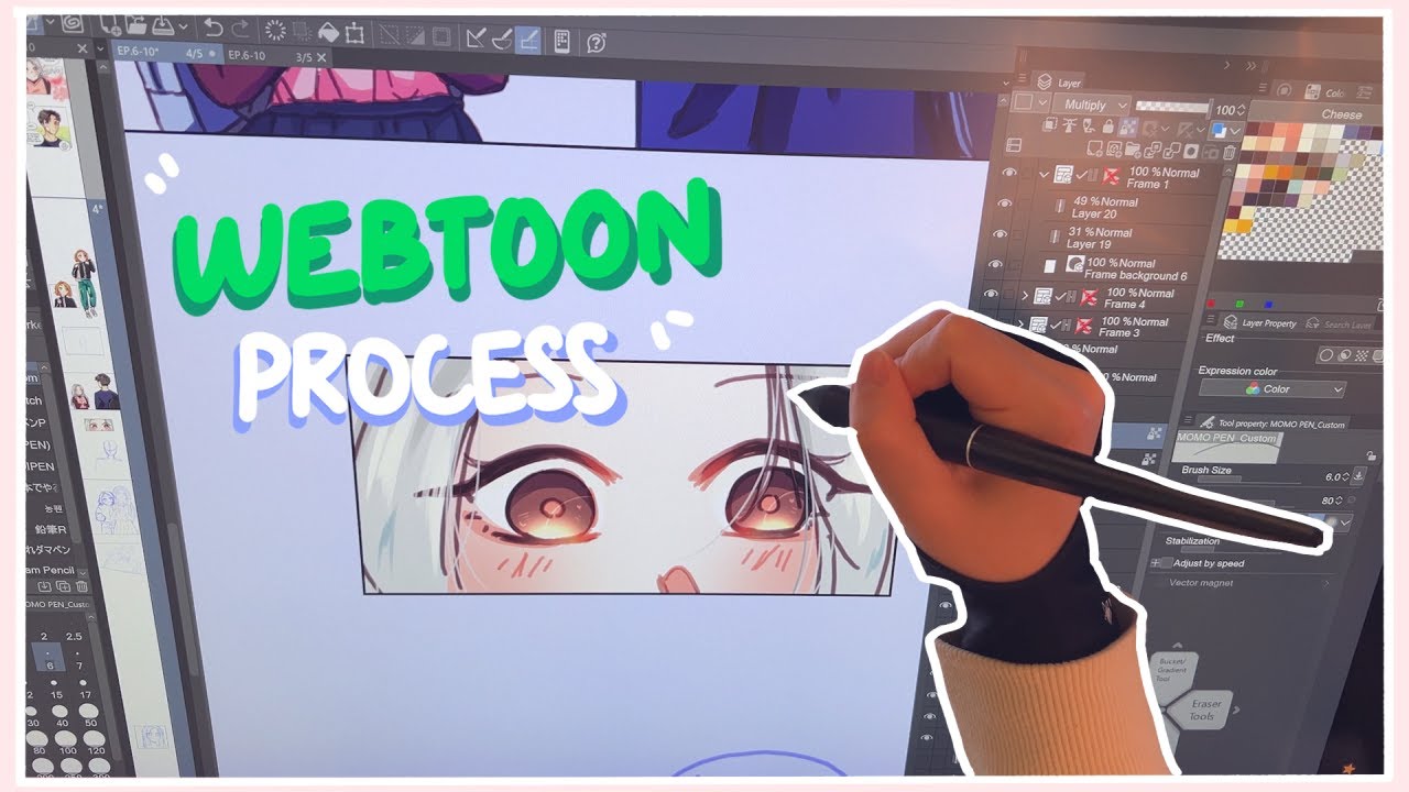 WEBTOON drawing process (6) | CLIP STUDIO PAINT timelapse ♡ - YouTube