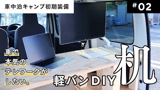 【車中泊DIY】車で仕事がしたいのでスタンディングデスクを作る / makita