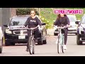 Selena Gomez Goes Bike Riding With Her Bestie To Get Away From Stress &amp; Drama In Studio City, CA