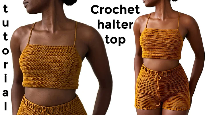 Quick and Easy crochet halter top tutorial for beginners (ALL SIZES)