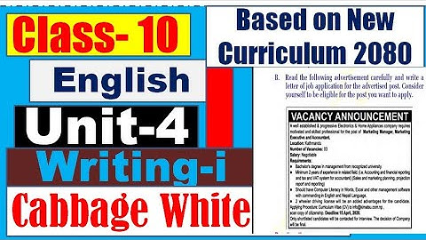 Grade 10 English Chapter  4 // Writing i / Class 10 English Unit 4 // Writing i