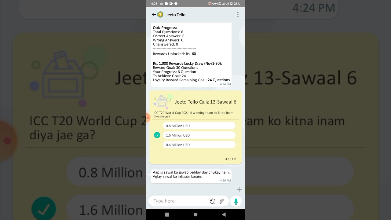 Correct answer Tello talk | 