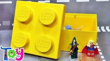 레고 2x2 노란색 보관상자 853236 수납 플라스틱 박스 구입 리뷰 Lego Portable bin box yellow