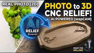From Photo to CNC: AI-Powered 3D Grape Relief Bowl in wapCAM