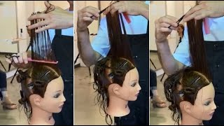 Creative haircut class: Best Hair Cutting Techniques | Long Layered &amp; Textured Cut - PART2