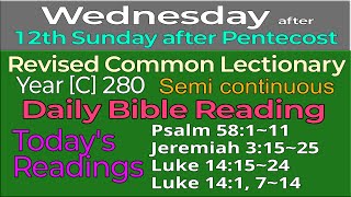 250903. Semi-Continuous, WEDNESDAY, after 12th Sunday after Pentecost; RCL Year [C] 280