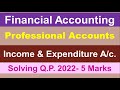 Financial Accounting - Professional Firm - Income & Expenditure Account