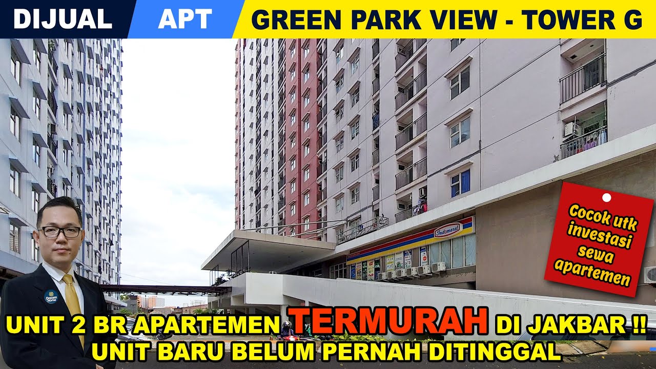 Dijual Unit 2 BR Hoek Langka Murah - Apartemen Green Park View Daan Mogot - Tower G