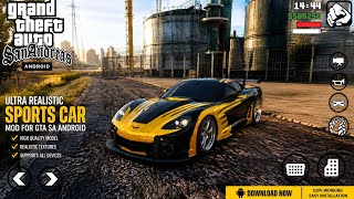 Chevrolet Corvette C6 Car Mod for GTA San Andreas Android 🔥 Ultra Realistic Sports Car | GTA SA Mod