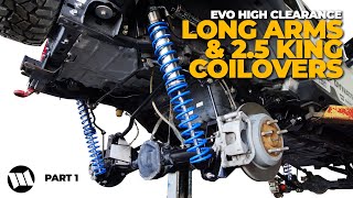 Jeep JL Wrangler Coilover Suspension with High Clearance Long Arm Installation by EVO  PART 1