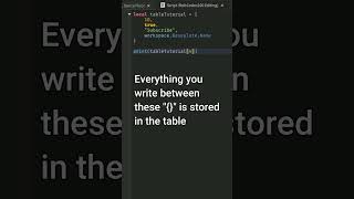 Table | Roblox Studio Tutorial