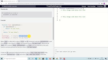 Lesson 57 - using conditional logic with if statement - freecodecamp