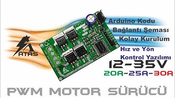DC Motor Sürücü | Yerli Üretim | Arduino Uygulaması | Açık Kaynak Kodlu | Hız ve Yön Kontrol Kodu