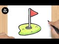 #848 How to Draw a Golf Hole - Easy Drawing Tutorial