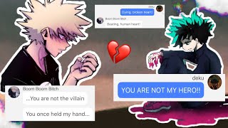 BNHA Texts || “Hero vs. Villain Duet” Lyric Prank || Bakugo Apologizes To Villain Deku