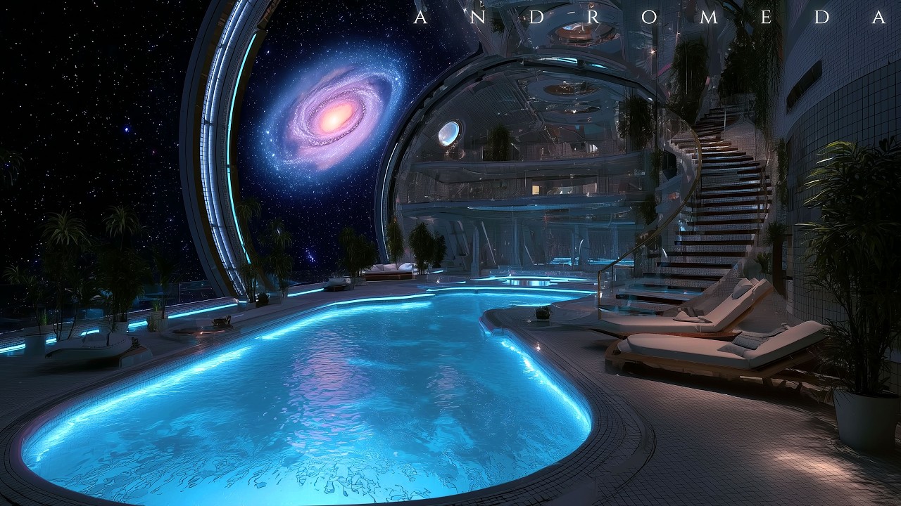 Andromeda ⧫ Deep Space Luxury Research Cruiser ⧫ Serene SciFi Ambient Music ⧫ 4K