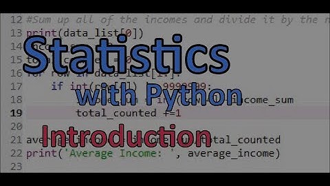 Statistics with Python