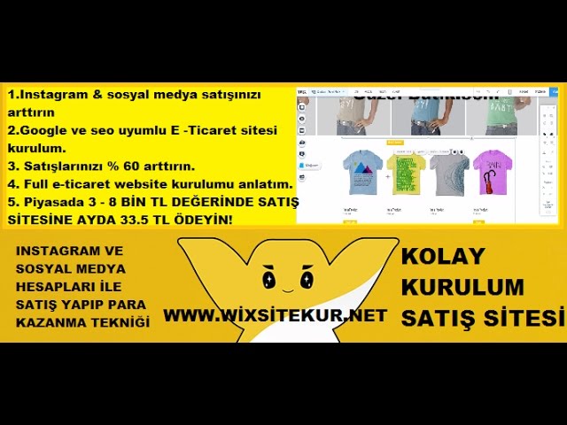 E Ticaret sitesi nasıl kurulur ? Wix sanal mağaza video anlatım 2018