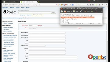 How to create a library branch in koha