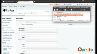 How to create a library branch in koha
