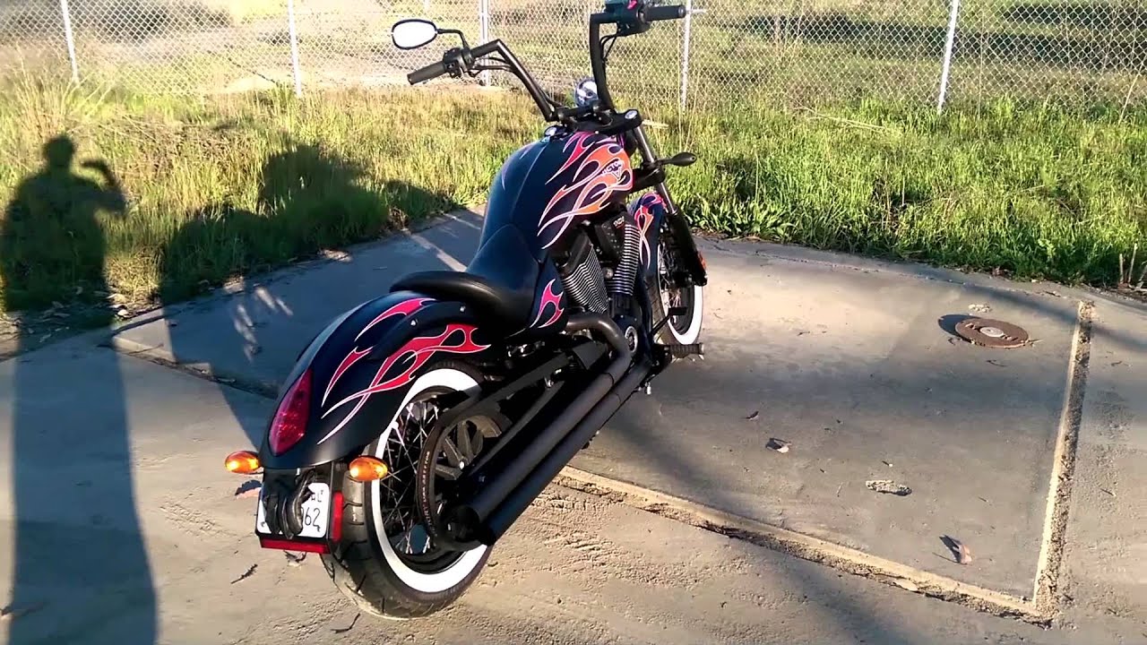 2014 Victory Highball Exhaust before and after YouTube
