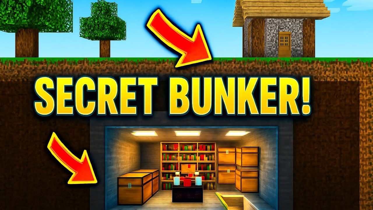 Underground secret bunker in winter SMP