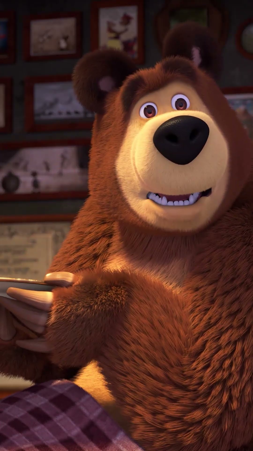 We weren't expecting any guests ?? #LaLaLamb #MashaAndTheBear #Shorts #cartoonforkids #kids