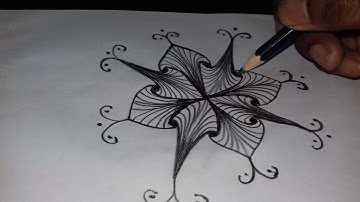 How to draw Stella tangle pattern 3D Arts And Tricks ||