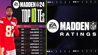TOP TIGHT ENDS IN MADDEN 24 REVEALED OVERALLS RATINGS