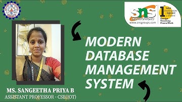 DT video on File organization |MODERN DATABASE MANAGEMENT SYSTEM|SNS INSTITUTIONS