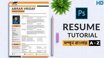 How to Create a CV/RESUME template in Photoshop Tutorial | Job Wining Resume Design in Photoshop