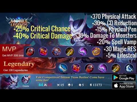 Mobile Legends : Legendary MVP Hayabusa Best Item Build & Strategies Guide | Unstoppable | Godlike @MobileLegendsAsia