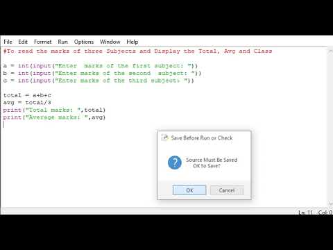 python program to enter marks of three Subjects and Display the Total ...
