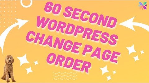 Change Menu Order in 60 seconds!