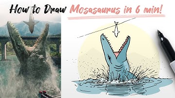How to Draw a Mosasaurus (dinosaur from Jurassic World) Step By Step