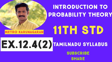 11th Std Maths Ex.12.4(2) There are two identical urns containing respectively 6 black and 4 red bal